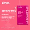Zimba Strawberry Flavored Teeth Whitening Strips | Vegan, Enamel Safe Hydrogen Peroxide Teeth Whitener for Coffee, Wine, Tobacco, and Other Stains | 14 Day Treatment | Strawberry