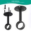 Anndason Curtain Rod Ceiling-Mount Bracket Curtain Rod Brackets Curtain Rod Holders (8 PCS, Black)