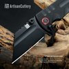 ARTISANCUTLERY Tactical Knife Proponent Subsize (1820PS) D2 Steel Black PVD Blade Black G10 Handle Pocket Knife Folding Knife EDC Knife