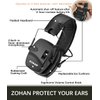 ZOHAN EM054 Electronic Ear Protection for Shooting Range with Sound Amplification Noise Reduction, Ear Muffs for Gun Range (Black,Case)