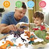 DIY Dinosaur Toys Gifts for Kids 3-5-7, 12 Realistic Dinosaurs Figures & 3 Sets Take Apart STEM Construction Building Toys with Electric Drill,Xmas Stocking Stuffer Toys for 3 4 5+ Year Old Boy Girl