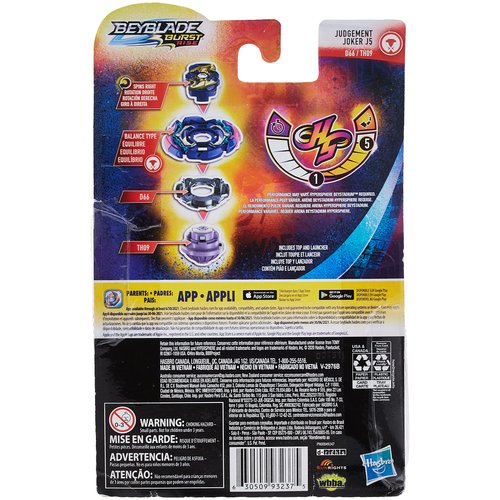 Beyblade Burst Rise Hypersphere Judgement Joker J5 Starter Pack - Balance Type Battling Top Toy and Right/Left-Spin Launcher, Ages 8 and Up