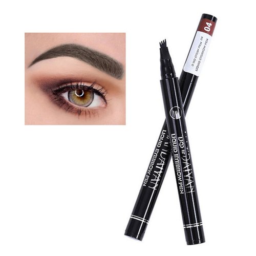 MAEPEOR Microblading Eyebrow Pencil 5 Colors Eyebrow Tattoo Pen with a Micro-Fork Tip Applicator Creates Natural Looking Brows Waterproof Long-Lasting Microblading Pencil for Eyebrows (Color 04)