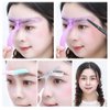 12 PCS Eyebrow Stencils - Eyebrows Shape Reusable with Eyebrow Razors and Pencil, Eye Brow Shaping Template Stamp Kit with Handle and Strap Washable DIY Makeup Tools