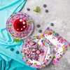 Building Block Party Supplies Kit for 24 Guests - 97 Pcs Including Plates, Forks, Napkins, Bunting - Ideal for Kids' Building Block-Themed Birthdays and Baby Showers