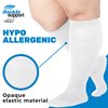 ABSOLUTE SUPPORT Made in USA - T.E.D. Anti Embolism Compression Socks for Women and Men 15-20mmHg - Knee High Compression Stockings for Embolism Relief - White, Small - A401WH1