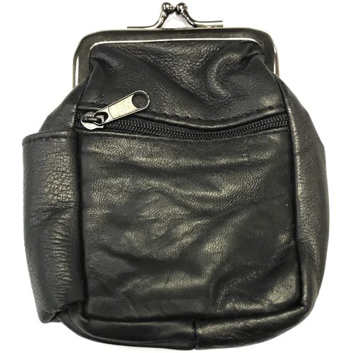 [2-Pack] Eclipse Full Lamb Skin Cigarette Case Pouch, Coin Purse, Lighter Holder & 2 Zipper Pockets, Holds 100s Size (Long) Cigarettes, 3204 {Choose Your Own Colors!} (Black & Black Snake)