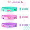 30 Pack Dinosaur Party Favors Dinosaurs Silicone Wristbands Dinosaurs Bracelets Girl Dinosaur Birthday Party Supplies Gifts Bag Stuffer for Pink Dinosaur Theme Birthday Party Supplies 3 Colors