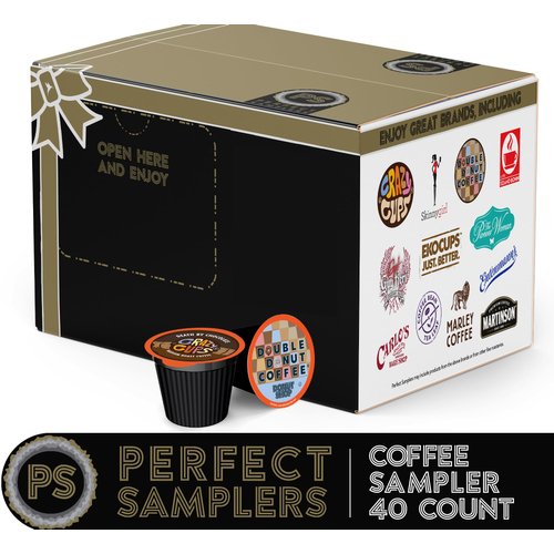Coffee Pods Variety Pack Sampler, Coffee Lovers Single-Serve Capsules & Pods For Keurig K Cup Machines, Assorted Variety Pack, 40 Count