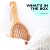 Bamboo Hair Brush Combetter, Natural Brush to Soften&Improves Hair Texture - Soothing Massage to Improve Dandruff Eco-Friendly Comb for All Hair Types