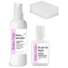 SHEBA NAILS Quick Fix Nail Kit - Brush On Resin Clear Glue, Activator & Buffer - Perfect Fix For Fast Repairs - Great For Natural Nails - DIY Purse Emergency Nail Kit - Never Worry About A Broken Nail Again