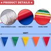 105ft Pennant Banner Flags, 7"x10" Fluorescent Multicolor Safety Flagging Banner Warning Flags for Construction Site/Traffic Control/Boundary Barrier Signs, Perimeter Marking Flags on String, 45 Flags
