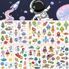 EJJUOO Tattoos for Kids, Temporary Tattoo Kids Space, Space Temporary Tattoos, 10 Sheets 80pcs Space Tattoos,for Children Boys Party Favors Supplies