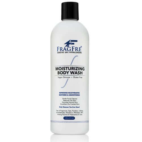 FRAGFRE Moisturizing Body Wash 16 oz: Gentle Body and Facial Cleanser - Sulfate-Free and Fragrance-Free - Suitable for Normal, Oily, Dry, and Sensitive Skin Types - Vegan, Gluten-Free, and Cruelty-Free - Unscented and Hypoallergenic (1 Pack 16 oz)