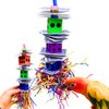 Bonka Bird Toys 1474 Poker Dice Chew Forage Shred Medium Parrot Cage Toy, Conure, Quaker, Caique, and Similar Breed Sizes