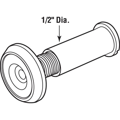 Prime-Line U 9892 1/2 In. Bore 180-Degree Solid Brass, Bright Brass Finish, Door Viewer (Single Pack)