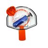Clip-On Trash Can Basketball Set (Includes Clip-On Hoop, Inflatable Mini Basketball and a Hand Pump) Office Work Home Kids Fun Game