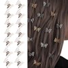 30 Pieces Hair Clips Golden Metals Hollow Butterfly Mini Hair Accessories Strong Hold Jaw Cute Decorative Small Hair Clips (Sliver)