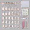 Polychrome&air Press On Nails Short Squoval ABS Natural Fit Fake Nails with Jelly Glue Reusable Manicure Glue On Nails Woman and Girl False Nail UV Cover Gel Glossy Nails 15Sizes 30PCS（Gloden&Cat)