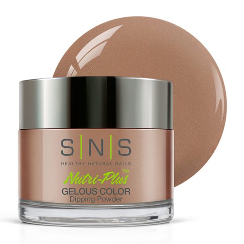 SNS Nail Dip Powder, Gelous Color Dipping Powder - Sweet Maple (Brown/Tan) - Long-Lasting Acrylic Nail Color & Polish Lasts 14 Days - Low-Odor & No UV Lamp Required – 1 oz