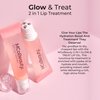 MCoBeauty 2-in-1 Glow & Treat Lip Oil, Peach, Hydrating Tint for Luscious Lips, Vegan, Cruelty Free Cosmetics