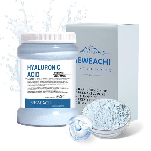 MEWEACHI Jelly Mask For Facials Professional,Spa facial mask Rubber Mask, Moisturizing&Hydrating for Wrinkles&Acne,23 Fl Oz Jar Face Mask SkinCare,Natural Gel Face Masks Facial Mask (Hyaluronic Acid)