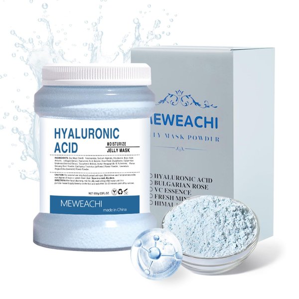 MEWEACHI Jelly Mask For Facials Professional,Spa facial mask Rubber Mask, Moisturizing&Hydrating for Wrinkles&Acne,23 Fl Oz Jar Face Mask SkinCare,Natural Gel Face Masks Facial Mask (Hyaluronic Acid)