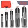 Professional 5 Piece NPT Pipe Tap Set, Carbon Steel NPT Thread Forming Taps and Drill Bits Series Set Tool, Sizes Includes 1/8", 1/4", 3/8", 1/2", 3/4" in Storage Case