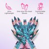 ManiGlovz - The ORIGINAL UPF 50+ UV Light Protective Nail Gloves | Gel Manicure Gloves and Anti UV Fingerless Gloves for Women | Can be Used as Sun Protection Gloves for Driving | Peacock