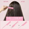 TsMADDTs Comb Set, 3Pcs Hair Combs, Fine Tooth Rat Tail Parting Combs and Lift Teasing Comb for Women and Men Hair Pick& Styling