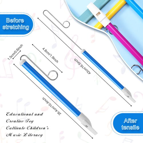 Boao 3 Pieces Slide Whistle, Slide Whistle Musical Instrument Toy for Parent-Child Games, Children's Speech and Oral Muscle Training, 10.5 Inch (Blue Purple Yellow)