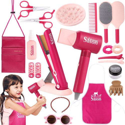 GAGAKU Pretend Hair Salon Toys for Girls,Pretend Makeup for Toddlers Dress Up Beauty Salon Set St...