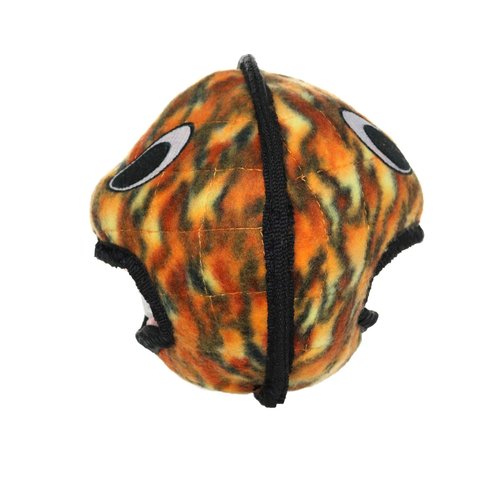 TUFFY® - World's Tuffest Soft Dog Toy - Alien Ball - Squeakers - Multiple Layers. Made Durable, Strong & Tough. Interactive Play (Tug, Toss & Fetch). Machine Washable & Floats. (Fire 2 Pack)