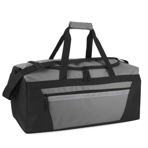 40 Liter, 22 Inch Reflective Duffle Bag with Shoulder Strap for Men, Women, Travel (Grey)