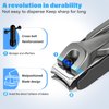 Nail Clippers Stocking Stuffers for Men Women - Perfect Christmas Gifts No Splash Nail Clipper with Catcher, Mess Free Self Collecting Nail Cutter w Catching Storage