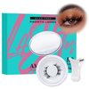 Magnetic Eyelashes with Lash Clusters Applicator 5 Magnets Natural Magnetic False Lashes Kit Wispy Reusable Cluster Eyelash Extensions with Magnets No Lashes Glue or Liner Needed(1 Pair-Natural)