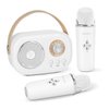 Mini Karaoke Machine for Kids with 2 Wireless Microphones Portable Kids Microphone, Karaoke Microphone for Kids Age 5, 6, 7, 8, 9, 10,11+Years(White)