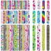60 Pcs Nail Files for Acrylic Nails 150/150 Grit Double Sides Emery Boards Mini Nail Files 3 Sizes Fingernail Files for Home Salon Use (Classic Pattern)