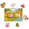 Battat- Wooden Peg Puzzle- Farm Animals Puzzle for Toddlers- Wooden Toys- Educational Toys- 2 Years + Wooden Peg Puzzle: Farmland Animals