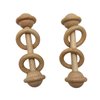 Arakierst 1pcs Beech Wood Ring Rattle Teether Chew Wooden Beads Rattling Teething Gym Montessori Toys Educational Grasp Rattle