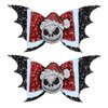 Glitter Ghost Skull Hair Bows for Women Girls 4in Halloween Hair Clips Barrette Alligator Hairpins Toddler Teens Kids Christmas Costume Dress Up Party Decoration Accessories Gift