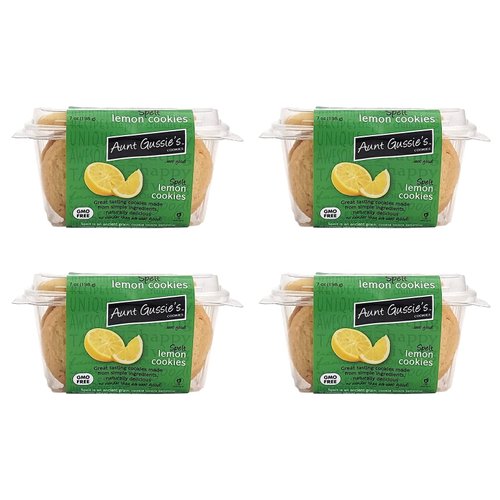 Aunt Gussie's - Spelt Sugar Free Lemon Cookies - 4 Pack