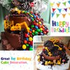 TOY Life 28 PCS Construction Toys Construction Cake Topper, Small Construction Vehicles, Sandbox Toys for Boys, Small Construction Car Truck Excavator Toys Construction Party Favors Gifts for Boys
