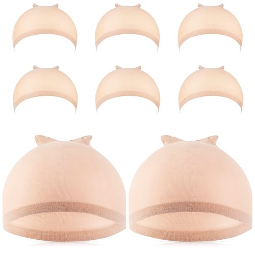 IKOCO Wig Caps for Women, 6Pcs Beige Wig Cap for Lace Front Wig Caps Bulk Stretch Nylon Stocking ...