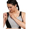 Full Figure Plus Size Custom Control Sports Bra Wirefree #1166 Black/Grey