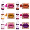 BONNIE CHOICE 12 Colors Liquid Lip Gloss Pigment Set, DIY Lipstick Liquid Pigment Set for Making Lip Gloss, DIY Lip Gloss Pigment Cosmetic Dye, Edible Coloring Pure Plant Pigment for Lip Gloss Base