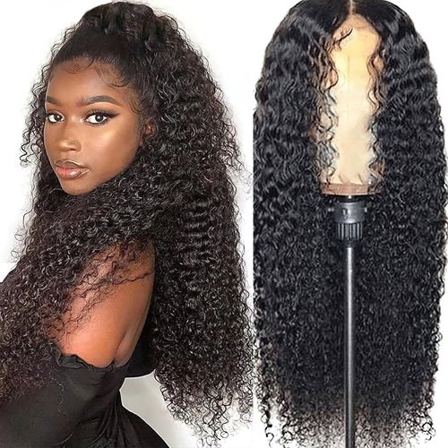AUOCATTAIL 13x6 Frontal Swiss Lace Water Wave Lace Front Wigs Glueless Brazilian Deep Curly Human...