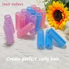 ZMD 36PCS Self Grip Small Hair Curlers, Heatless Roller with Comb Hair Roller for Blowout Salon Hairdressing Home Curlers DIY Hair Styles for Women Medium Short Thin Hair (0.8Inch)