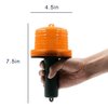 DE-Spark Handheld Emergency LED Solar Powered Strobe Warning Light, Road Construction Cone Traffic Light Flicker Beacon Lamp
