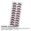 Hermosa Hollywood Glam, Vegan Mink False Eyelashes with 10 Pairs, Silk Materials and black and Brown hairs mixes, Black Cotton Band with Light weight Hair, Reusable for over 20 times HMC02